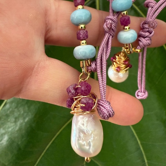 Larimar and Ruby Bracelets - Picture 4 of 7